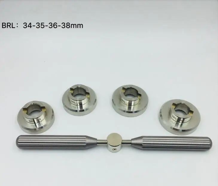 Set of Watch Case Back Opener Die NO.34 35 36 38 Stainless Steel Cover Remover Tool for Br W8795