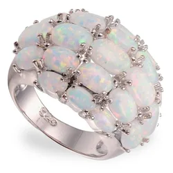 Fashion Metal Natural Stones Rings For Women Ladies Rings Engagement Ring For Woman Luxury Jewelry