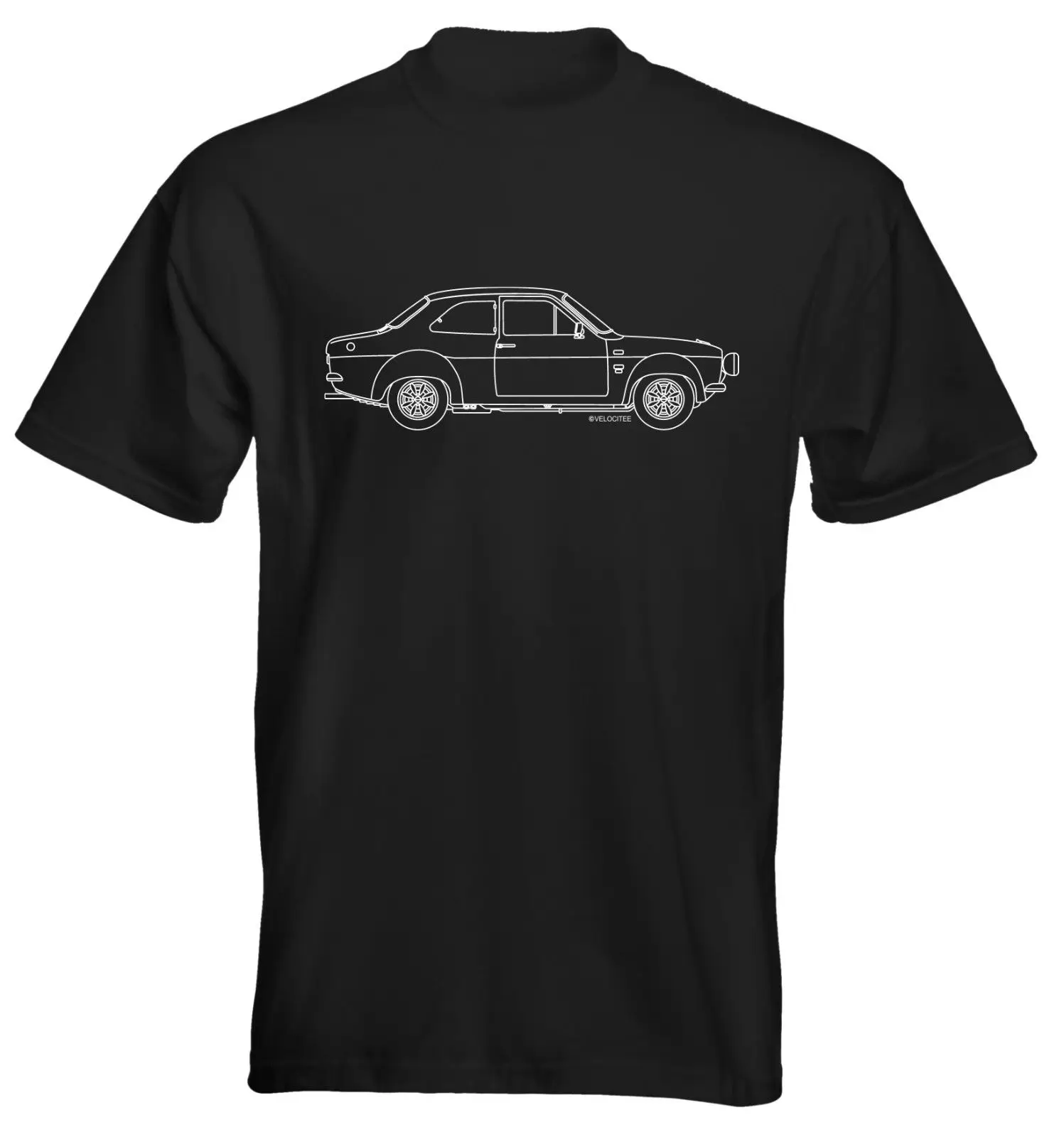 Hot Sale Men's T-shirt Classic Ford Escort Mk1 Rally Blueprint Outline FE01 Fashion Funny High Quality Printing Casual Tee shirt