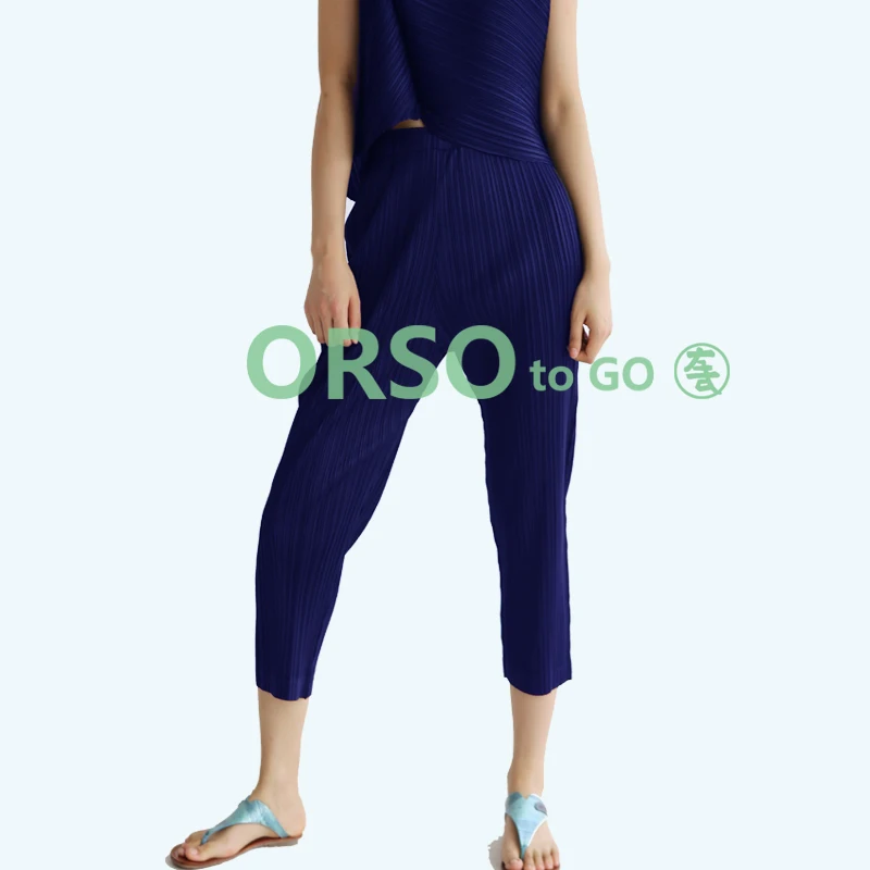 Pantaloni a matita a otto punti da donna estivi 2021 Miyak fold leggings ad alta elasticità di grandi dimensioni leggings slim fit pantaloni casual