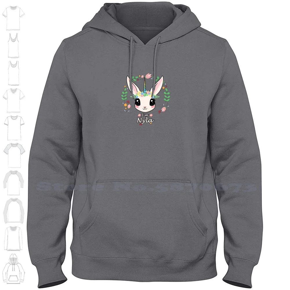 I'm The Unicorn Bunny Long Sleeve Hoodie Sweatshirt Rabbit Horned Animals Magical Creatures Cryptid Unicorn Personalised