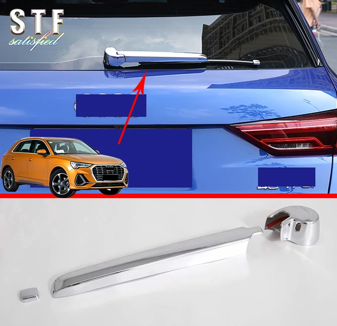 ABS Chrome Rear Window Wiper Nozzle Cover Trim For Audi Q3 2019 2020 Car Accessories Stickers W4