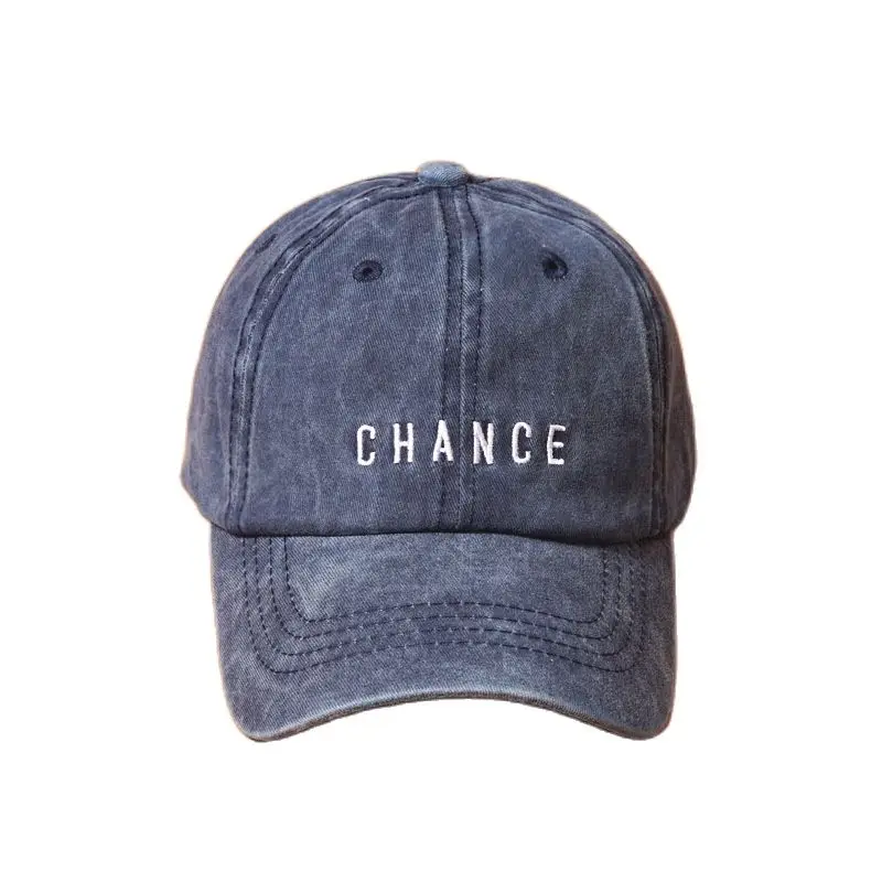 Doitbest Denim washed Cotton baseball cap hat for women men vintage dad mom hat Chance embroidery outdoor Unisex caps snapback image 6