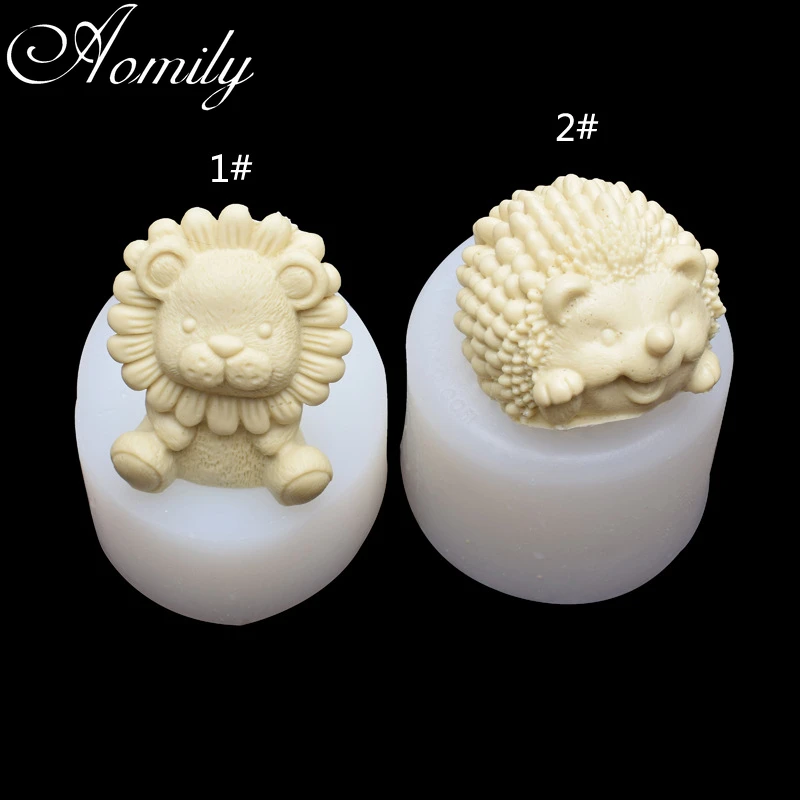 Lion Hedgehog Shape Silicone Mold Cake Decoration Accessories Moldes D Silicona Para Fondant Cake Decorating Tools Bakeware Mold