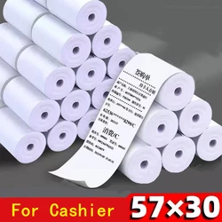 8 rotoli 57*30mm carta per stampa termica 6.5 metri carta termica per registratori di cassa accessori per stampanti POS