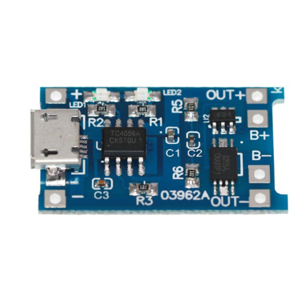 10Pcs 5V 1A Micro USB 18650 Lithium Battery Charger Controller Module+Protection Dual Functions