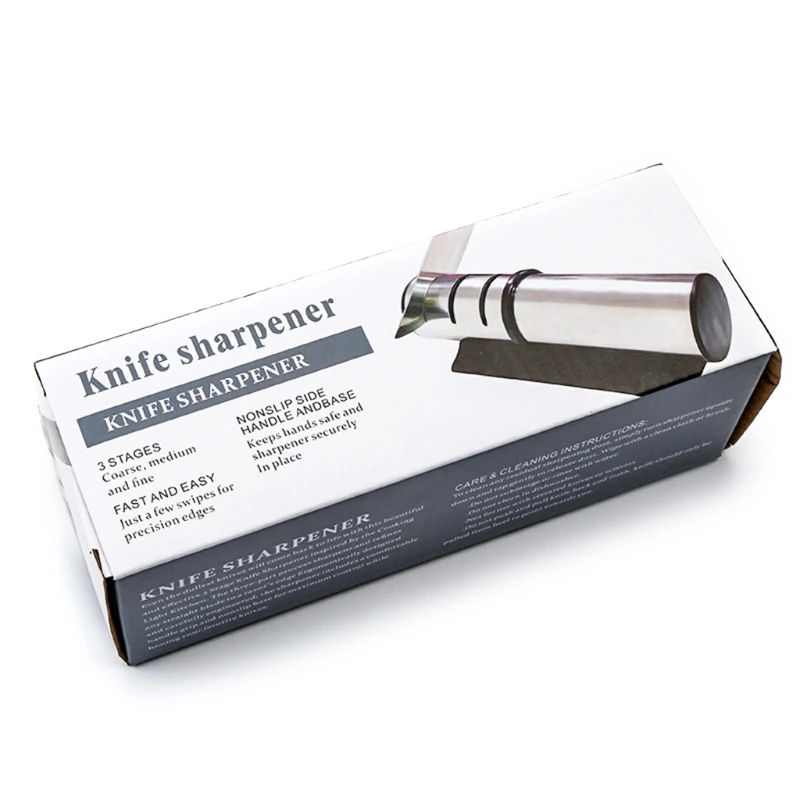 K1KA 3-Stage Kitchen Knife Sharpener Professional Sharpening Tool Help Repair Restore & Polish Blade Kitchen Knife Accessory