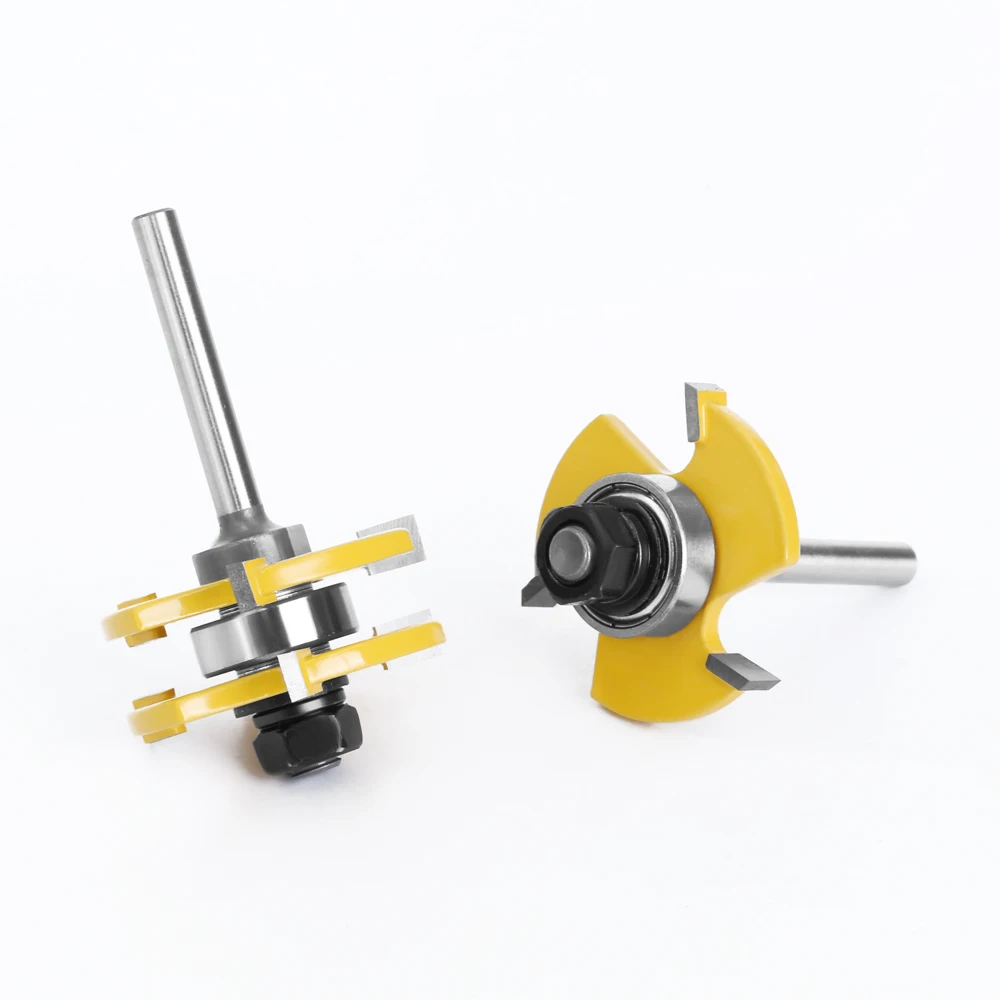 6mm 6.35mm Shank Tongue Groove Router Bit Set 3/4\