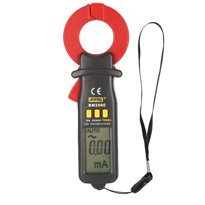 SZBJ BM2060 Professional Leakage Current Test Digital Clamp Meter 20mA~60A Leakage Detection precision current  0.01A Auto Range