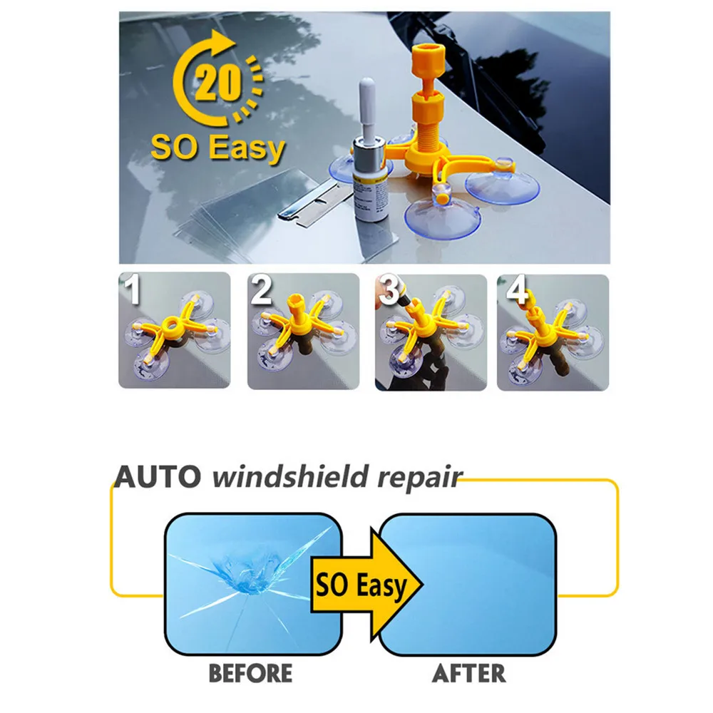 DIY Car Windshield Cracked Repair Kit Upgrade Auto Glass Nano Repair Fluid Windscreen Scratch Crack Restore Auto Window Repair