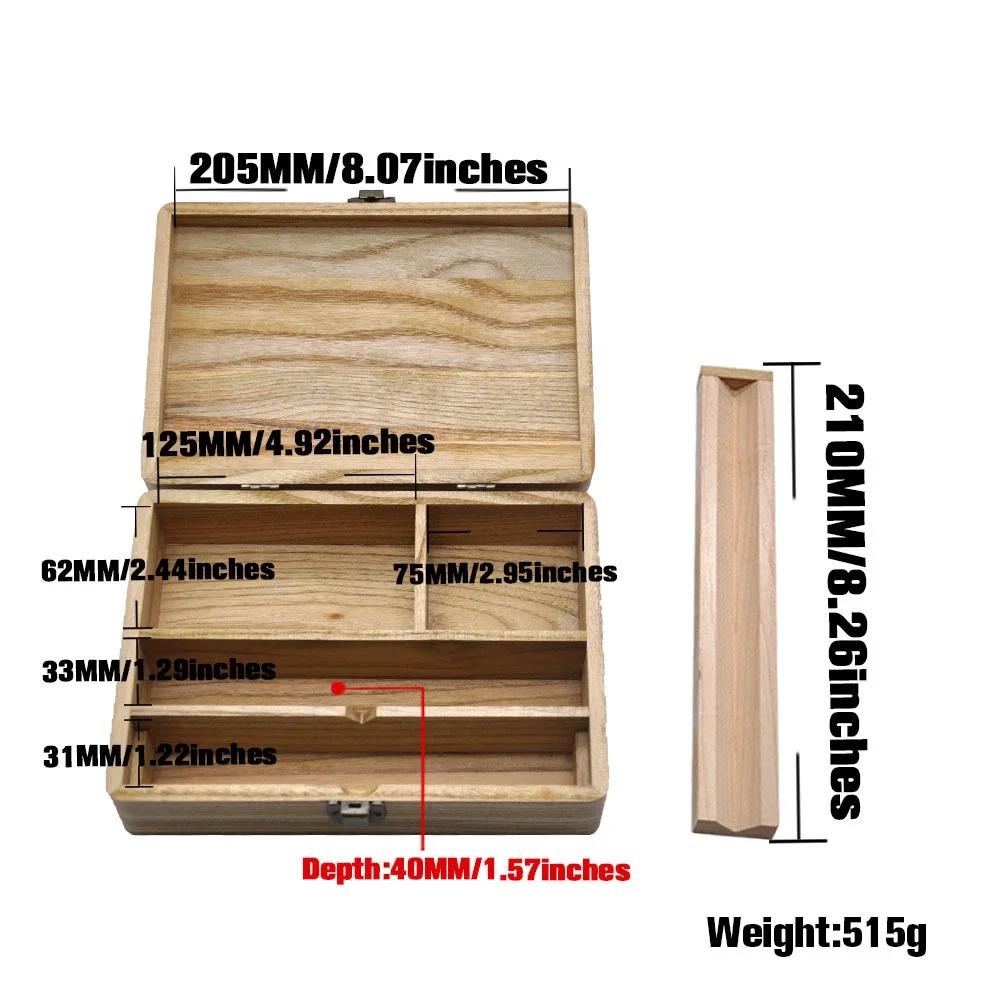 Wooden Tobacco Herb Storage Box Stash Case Cigarette Tray Natural Handmade For Smoking Pipe Accessories