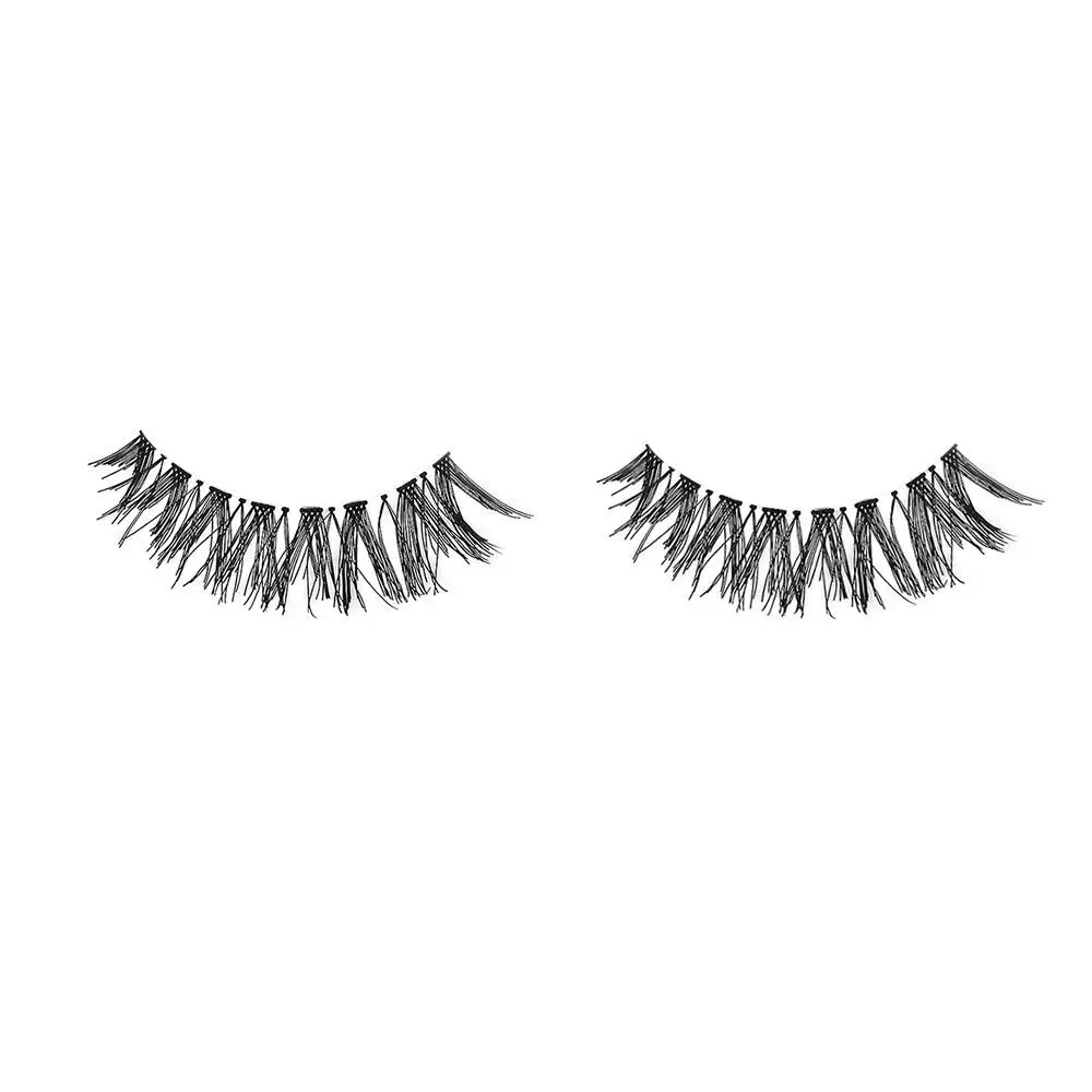 5 paia di ciglia finte cosmetiche incrociate spesse lunghe fatte a mano, nere