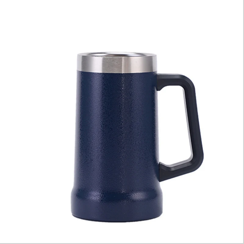 24oz/709ML Stainless Steel 304 Tumbler with handle Vacuum Thermos Insulated Travel Coffee Beer Mug Thermal mug Garrafa Termica