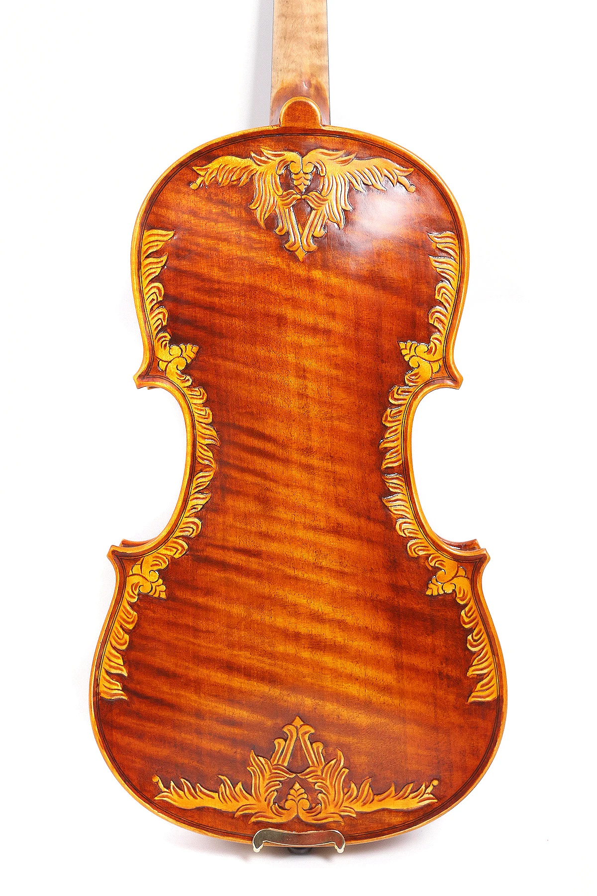 

4 string 4/4 Violin Ebony parts Flame Maple Back Antique Varnish Spruce Master Powerful Sound Pro#gy-12