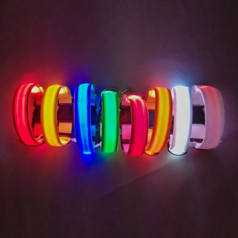 Anti-Lost Avoid Car Accident Collar USB Rechargeable Led Dog Collar For Dogs Puppies Dog Collars Leads LED Supplies Pet Accessor