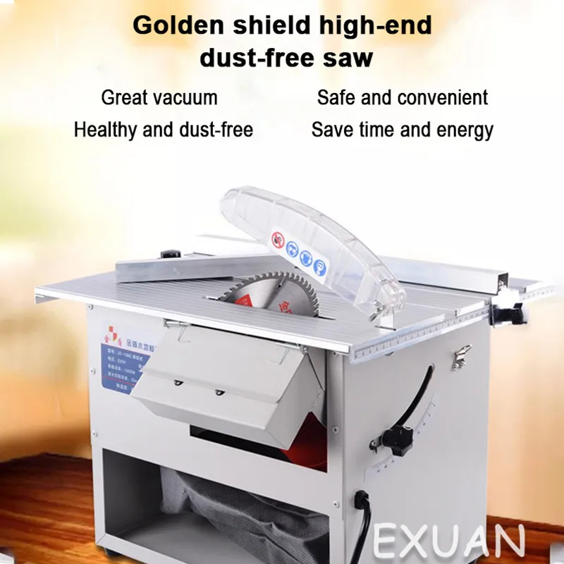 Electric dust-free table saw household multifunctional miter cutting woodworking floor sliding table saw decoration toola