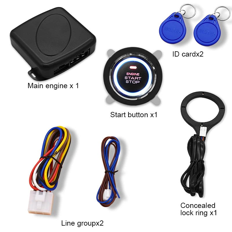 One key ignition starting system, keyless entry system, remote ignition starting, RFID anti-theft system, remote car searching a