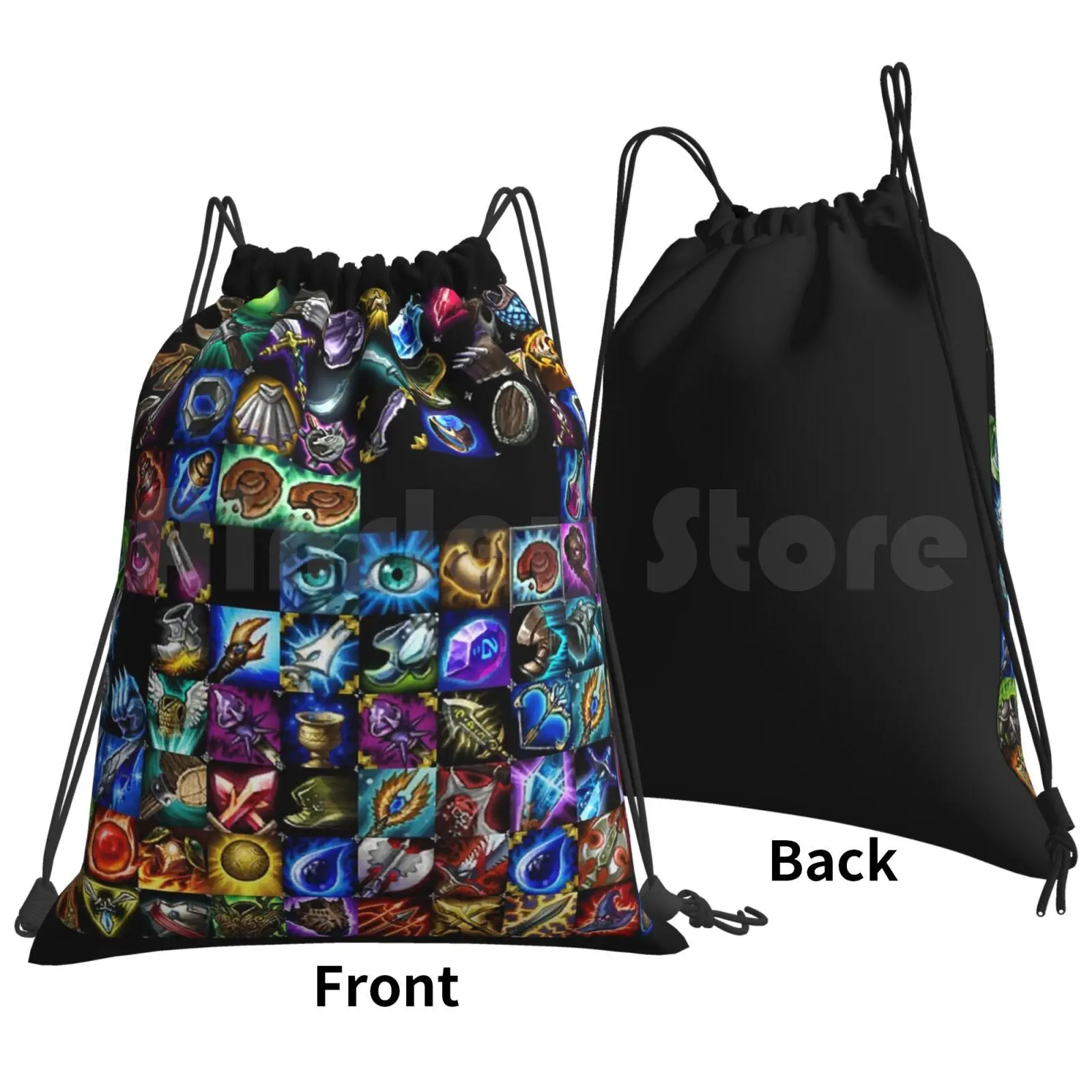 Items Backpack Drawstring Bag Riding Climbing Gym Bag Valorant Cool Slim Old School For You Hot Trend Cs Go Book Phone Tft