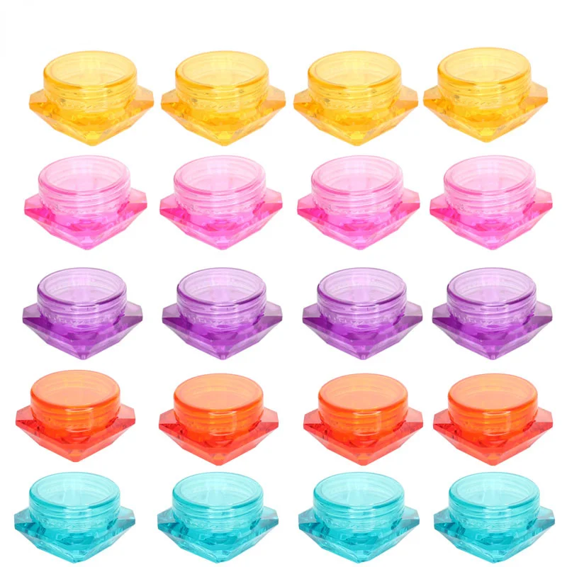 80Pcs 5g Plastic Jar Cosmetic Container Makeup Cream Lip Balm Containers For Storage Refillable Bottle Travel Bottle Sample Jar