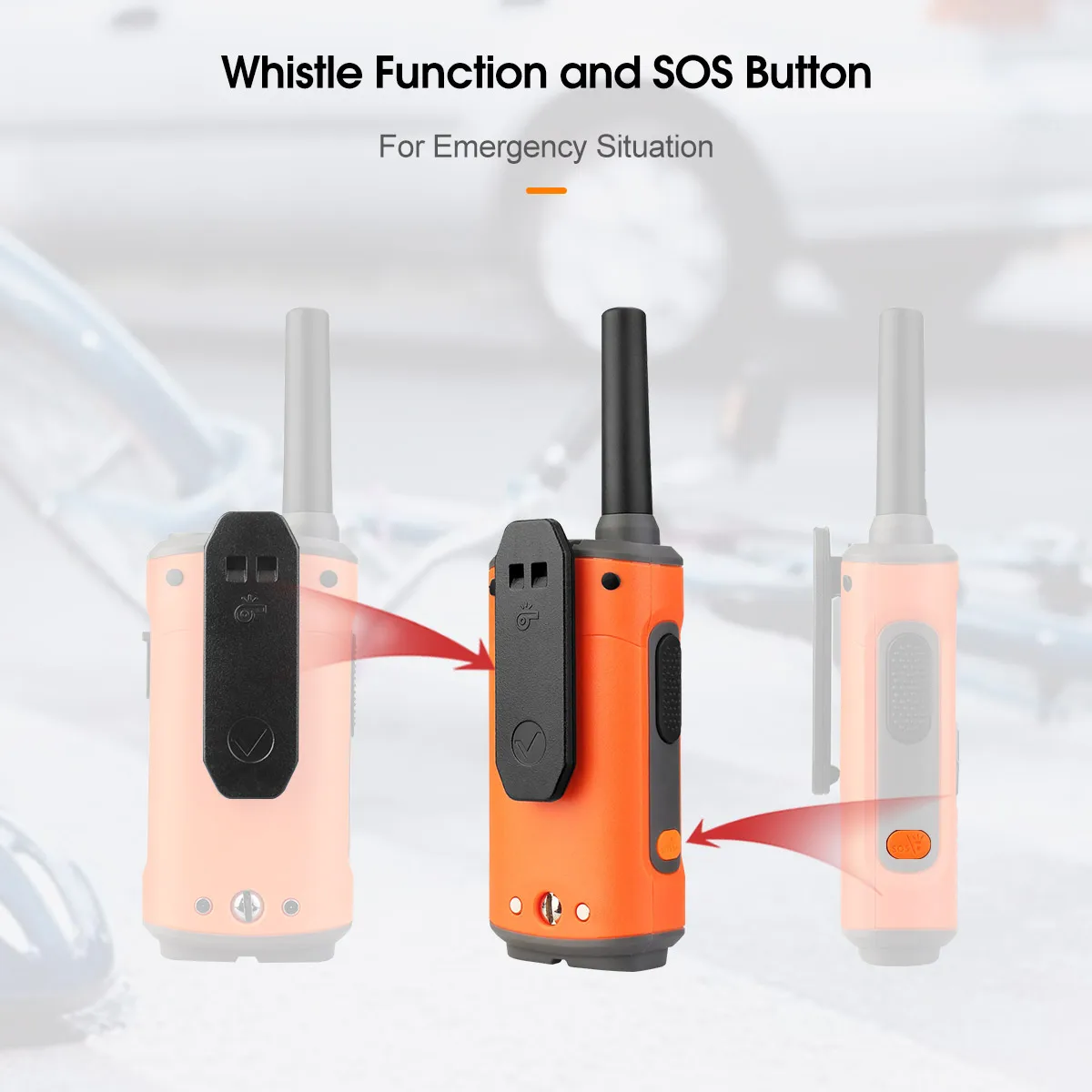 Retevis RT45P IP67 Wasserdichtes Walkie-Talkie 2 Stück Wiederaufladbares Zwei-Wege-Funkgerät PMR446 Lizenzfreies Typ-C für Camping und Wandern – Detail 7