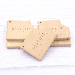 Mordedor de madera para bebé, forma de galletas, juguetes mordedores de madera natural, accesorios de dentición de madera, regalos para Baby Shower, 20 Uds.