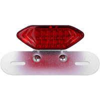 Red LED Motorcycle Integrated Turn Signal License Plate Bracket Tail Light Dual Sport Bike Quads Street