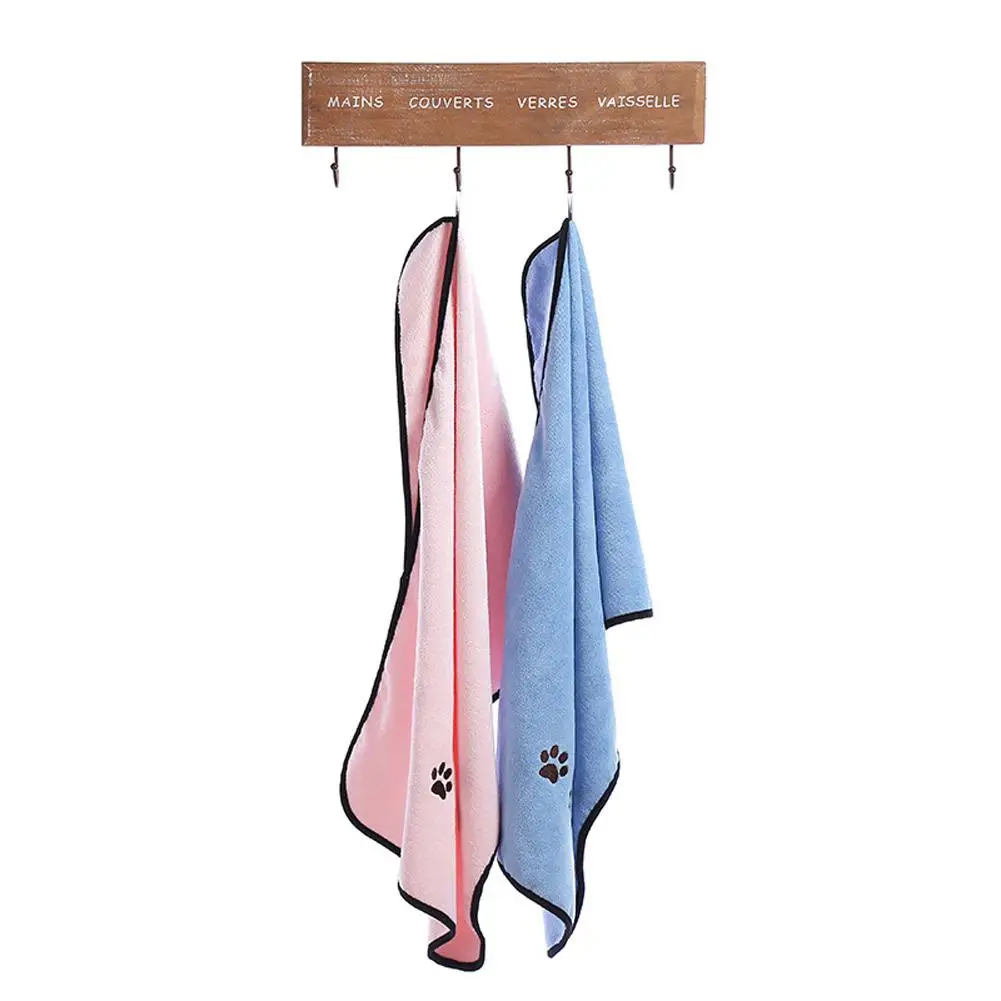 Dog Cat Bath Towel Microfiber Absorbent Towel Soft Comfortable Pet Supplies 50*90cm Pet Bath Towel