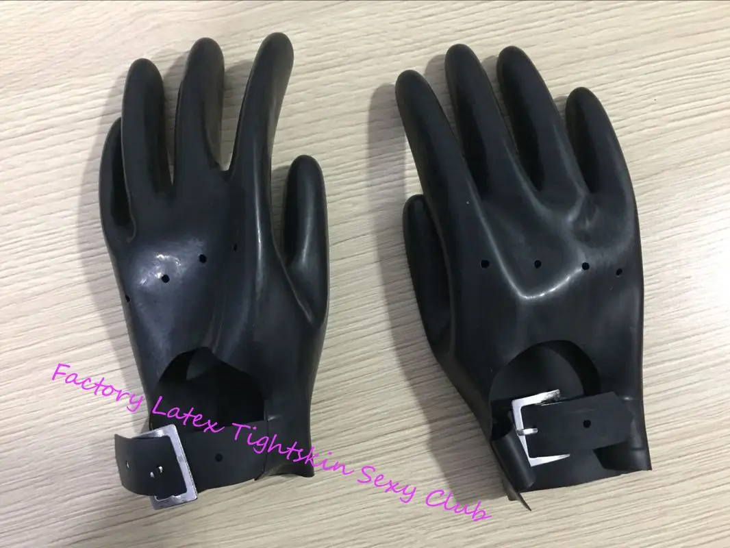 Sexy Black Latex Rubber Gloves for Lady Club Wear for Catsuits accessary medieval