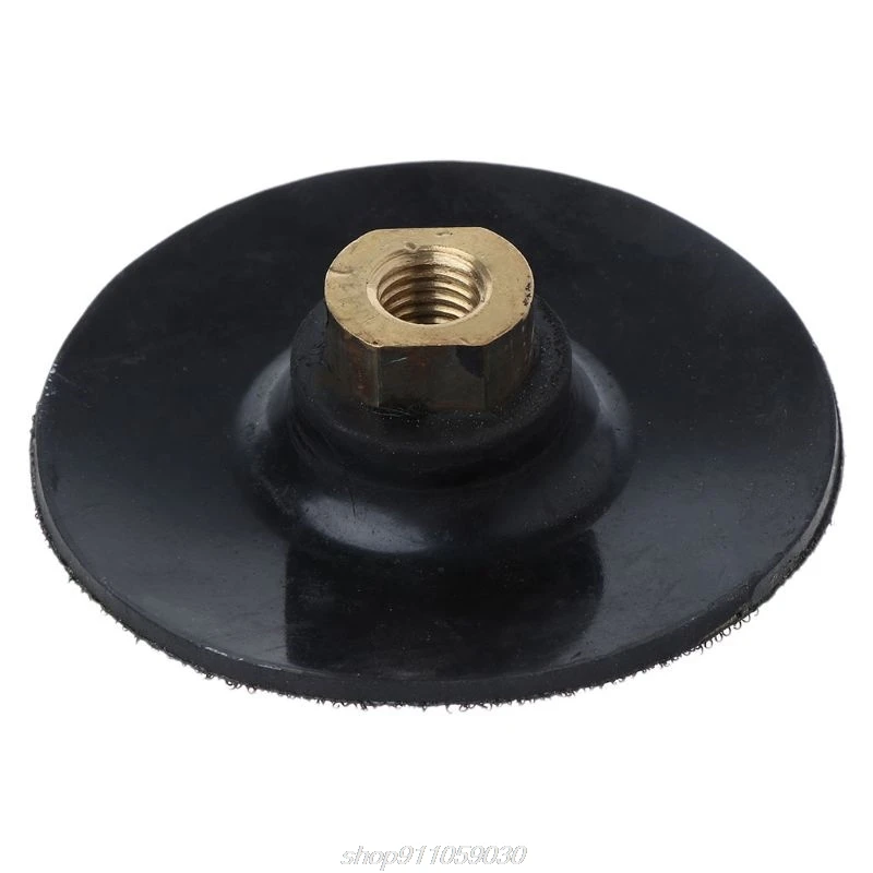 3'' 4'' M14 Rubber Based Sanding and Grinding Discs Backing Holder Diamond Polishing Backer Pads Hook Loop J23 21 Dropship