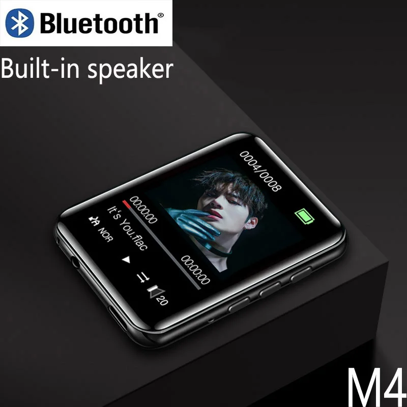 Metal Bluetooth MP3 player e-book radio recording Mini Full Screen built-in speaker Walkman video playback