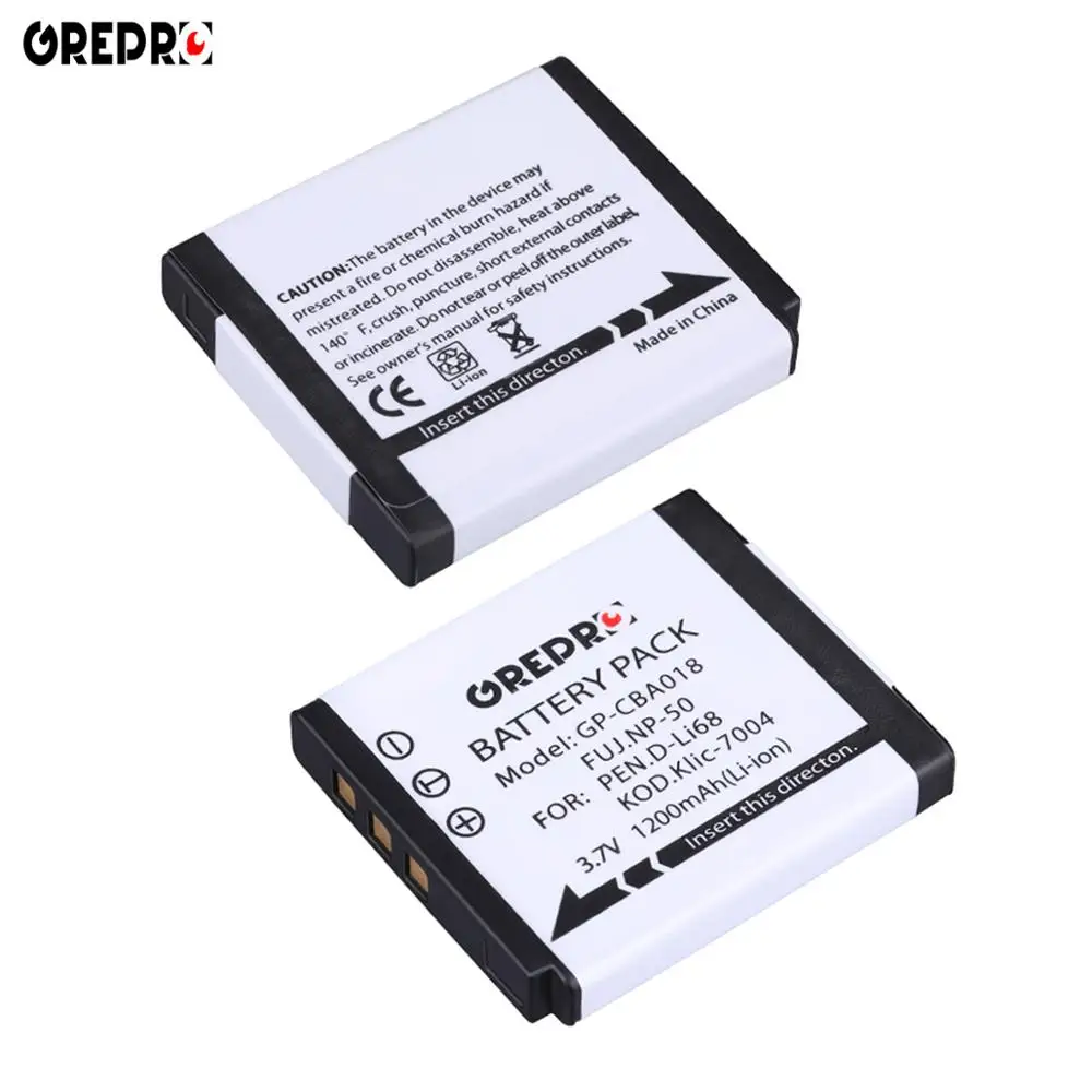 

1200mAh Li-ion NP-50 Battery for NP50 D-Li68 KLIC-7004 Battery, for Fujifilm X10 X20 F50 F305 F85 F200 F100 F50FD F75 F665 F775