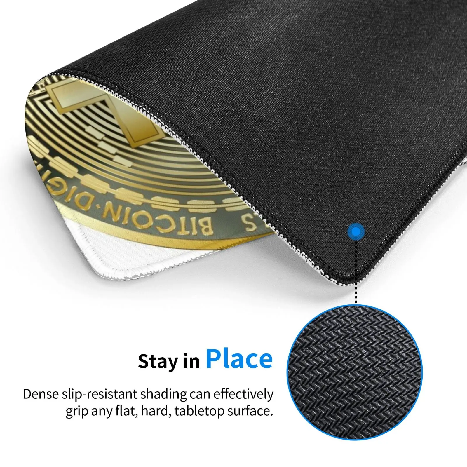 Bitcoin Mouse Pad stampa fai da te cuscino soldi Bitcoin Digital Money Gifts scambio di azioni