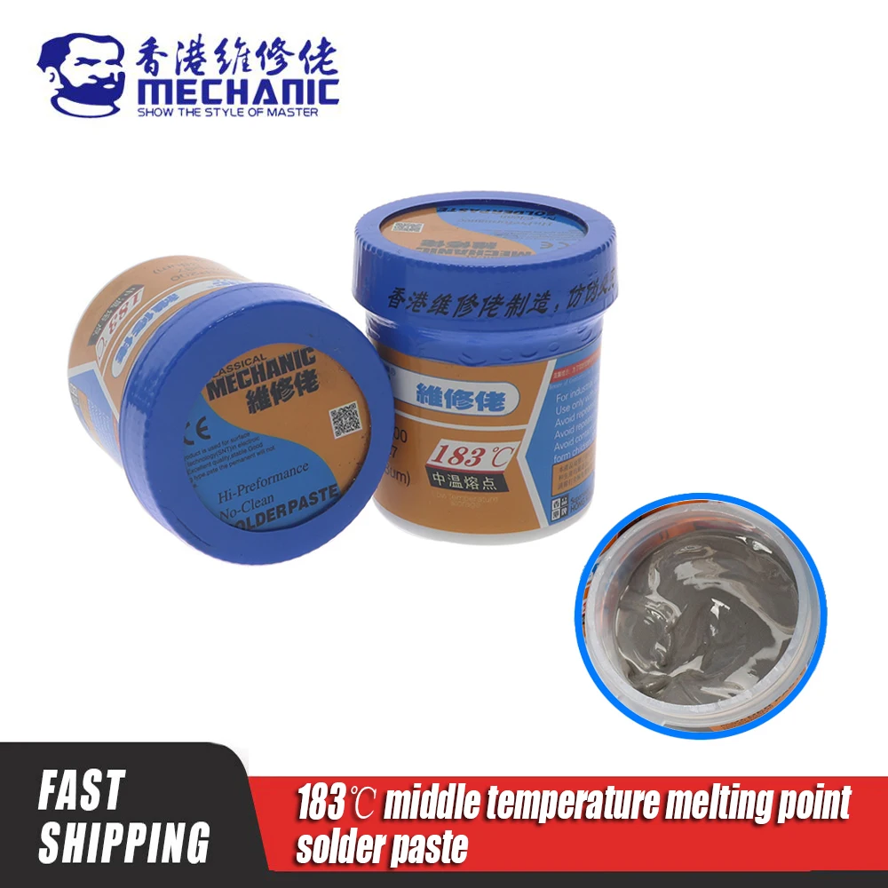 

MECHANIC XGSP200 Soldering Paste Flux Solder Tin Sn63/Pb37 For Soldering Station Iron Circuit Board SMT PCB Repair Welding Paste