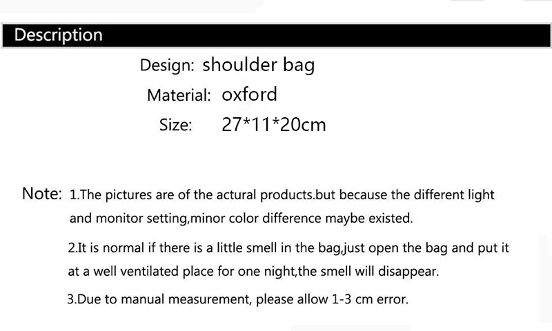 Casual Frauen Schulter Umhängetasche Oxford Wasserdichte Zipper Handtaschen Paket Weibliche Große Kapazität Reise Umhängetasche – Detail 1