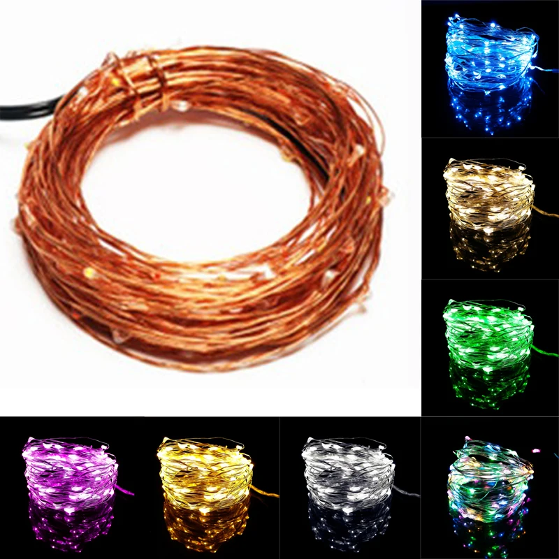 USB LED String Light 10M 100leds Sliver Long Life 5V Christmas Holiday Wedding Party Decor Festival Fairy Lamp