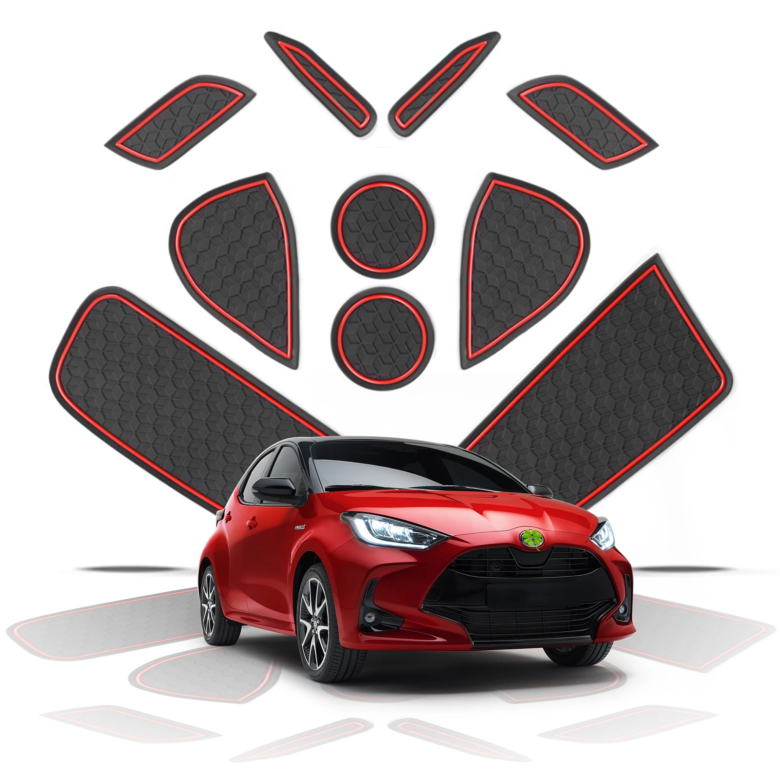 LFOTPP Car Door Groove Pad for Toyota Yaris XP210 2020-2024 Anti-Slip Door Gate Slot Mats Auto Interior Yaris XP210 Accessories