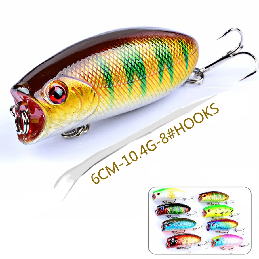1 szt. Topwater Poppers sztuczne twarde przynęty na przynęty pływające woblery na karpia szczupak Crankbaits Swimbait sprzęt wędkarski