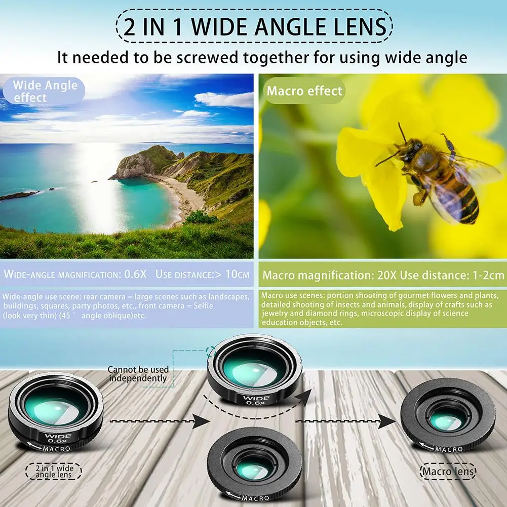 4 em 1 lente telefoto com suporte para celular e tripé, zoom 28x, para iphone