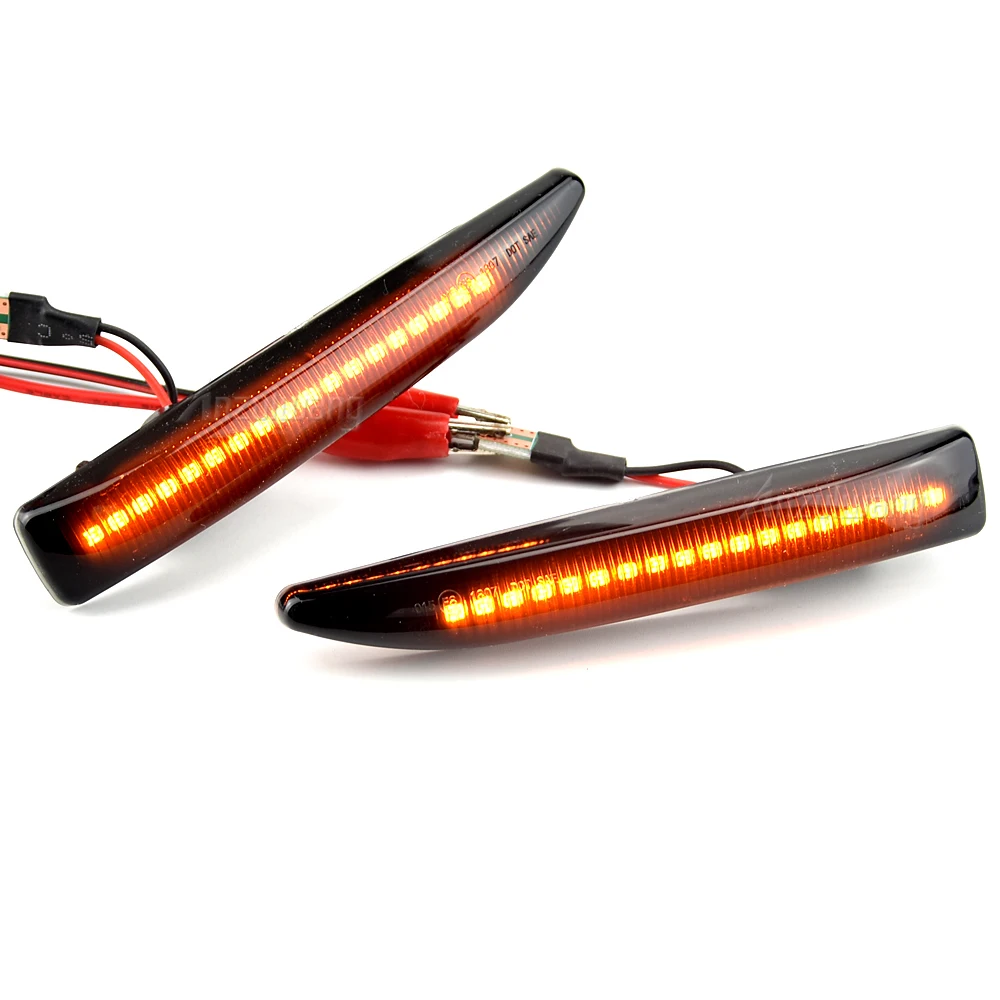 LED العنبر الأصفر مصابيح جانبية ل 2002-2008 BMW E65 E66 E67 745LI 750LI 760Li B7 7 سلسلة LED بدوره مصباح إشارة