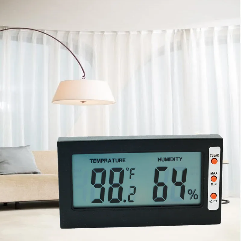 LCD Digital Electronic Thermometer Hygrometer Tester Temperature Humidity Gauge Meter Sensor Indoor Detector