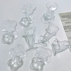 20PCS/LOT Fake Clear Ice Cream Cup PVC DIY Dollhouse Kitchen Accessories Toys for Baby