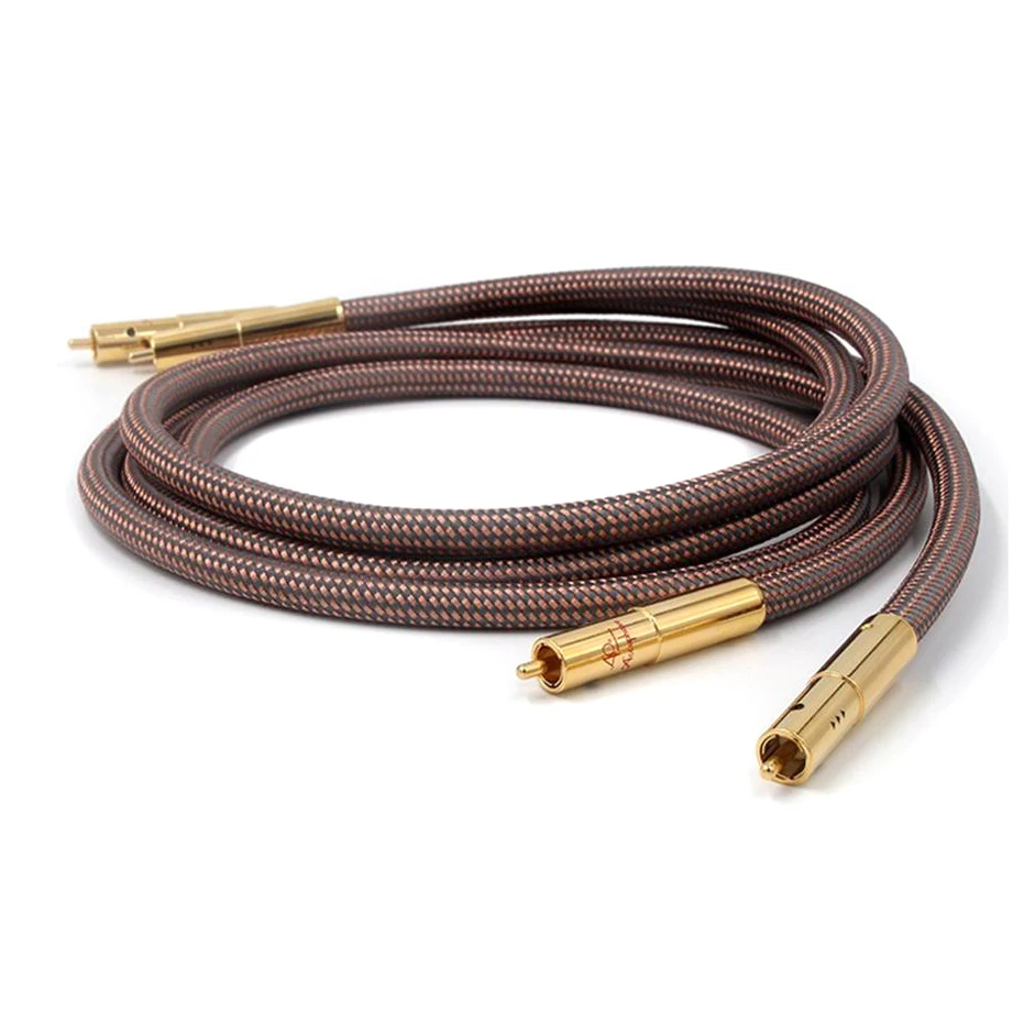 Hifi RCA Cable Accuphase 40th Anniversary Edition OCC pure copper RCA Interconnect Audio Cable Gold plated plug