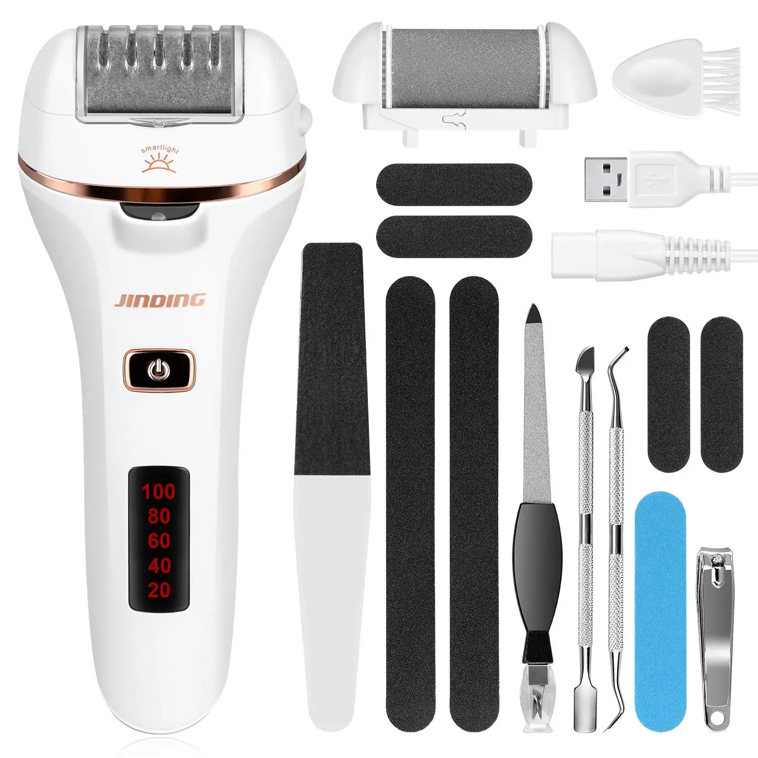 15 in 1 Professional Foot Care Kit Pedicure Tools Set Stainless Steel Foot Rasp Foot Dead Skin Remover Clean Toenail Care Kit