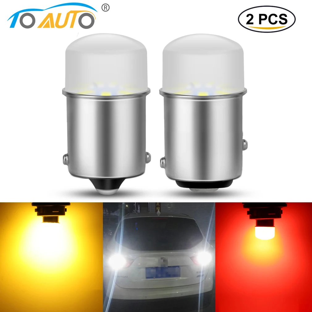 2Pcs P21W P21/5W LED Bulbs 1156 1157 BA15S BAY15D Led Car Signal Lamp R5W R10W Canbus bulbs Reverse Lamp 12V Automobile