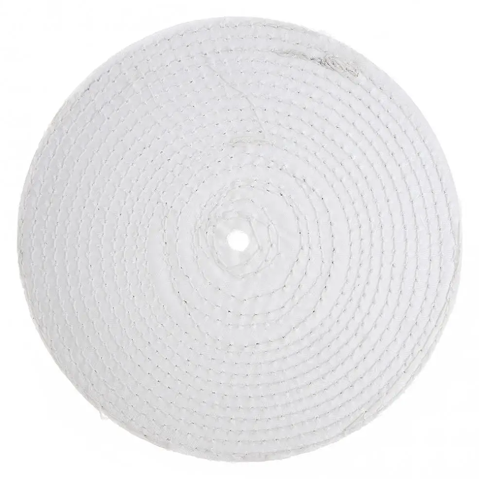 Tampone in cotone bianco a forma di T da 8 pollici con tampone per lucidatura a specchio per lucidatura a specchio con foro da 10mm per lucidatura di metalli nuovo