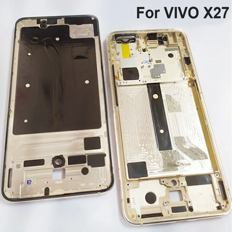 Original LCD Holder Screen Front Frame For VIVO X27 x27 Housing Case Middle Frame No Power Volume Buttons X 27 Repair Parts