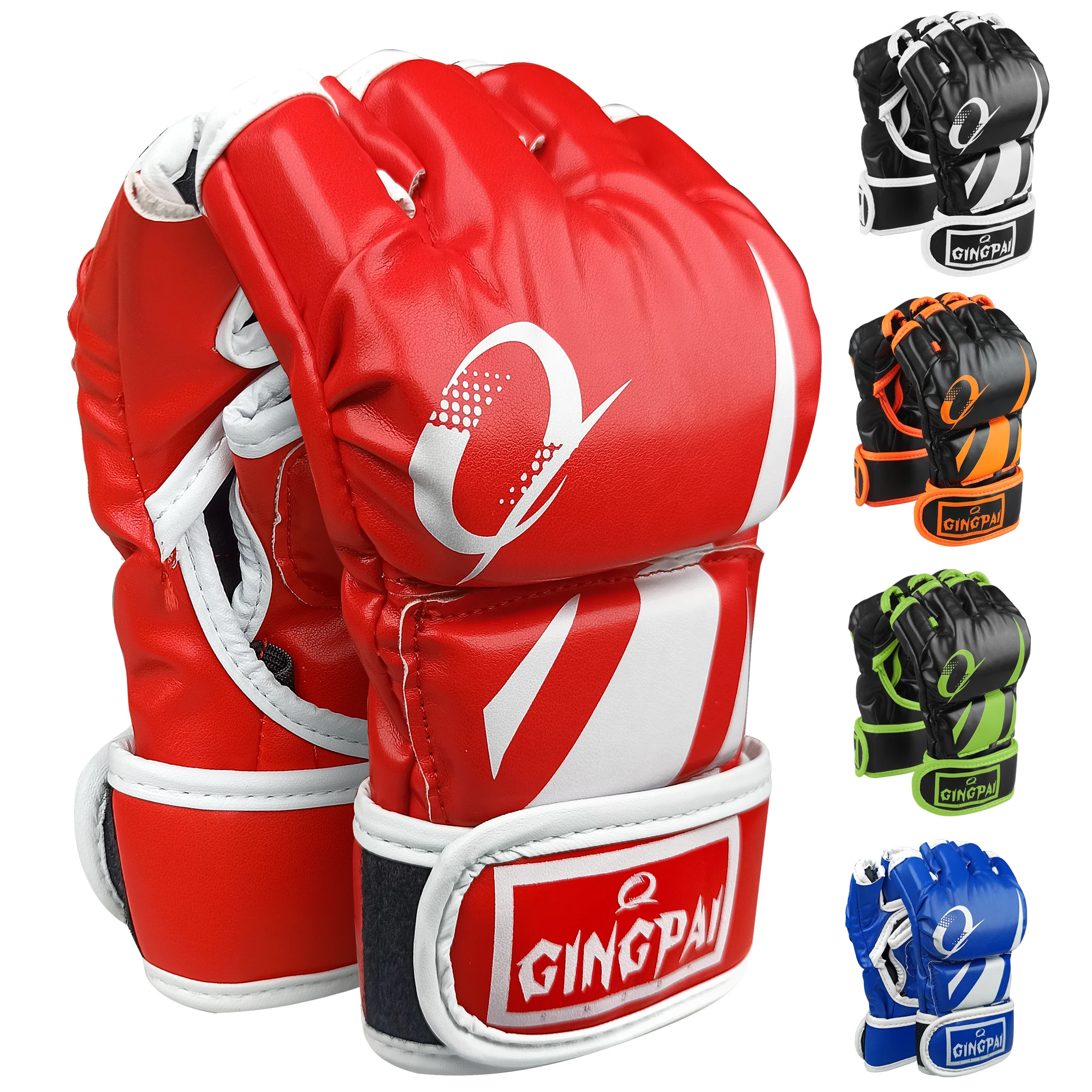 Heißer Verkauf Pro Stil MMA Handschuhe Halb Finger Grappling Kampf Sparring Handschuh Training Kick Boxing Handschuhe Mix Kampfkunst Handschuhe