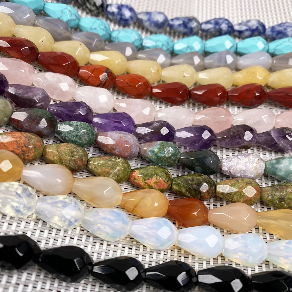 Natural Stone Water drop shape Beading crystal Semifinished  Loose beads For jewelry making DIY Necklace Bracelet Accessories