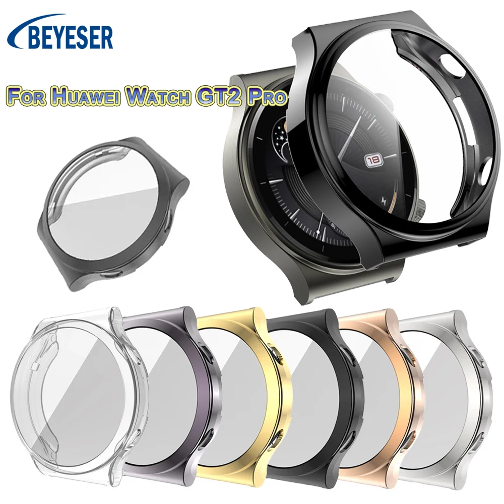 Nieuwe Soft-Plated Alle-Rond Scherm Ultra-Dunne Beschermende Film Tpu Beschermende Cover Case Geschikt Voor Huawei horloge GT2 Pro