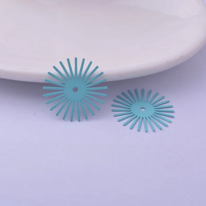 50 Stück AC11608 Bunte 20mm Runde Charms Abstandshalter Schmuckzubehör – Detail 6